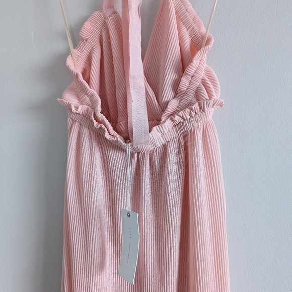 NWT Urban Outfitters Lush Ballet Pink Pleated Midi Dress Size Medium - Picture 5 of 5